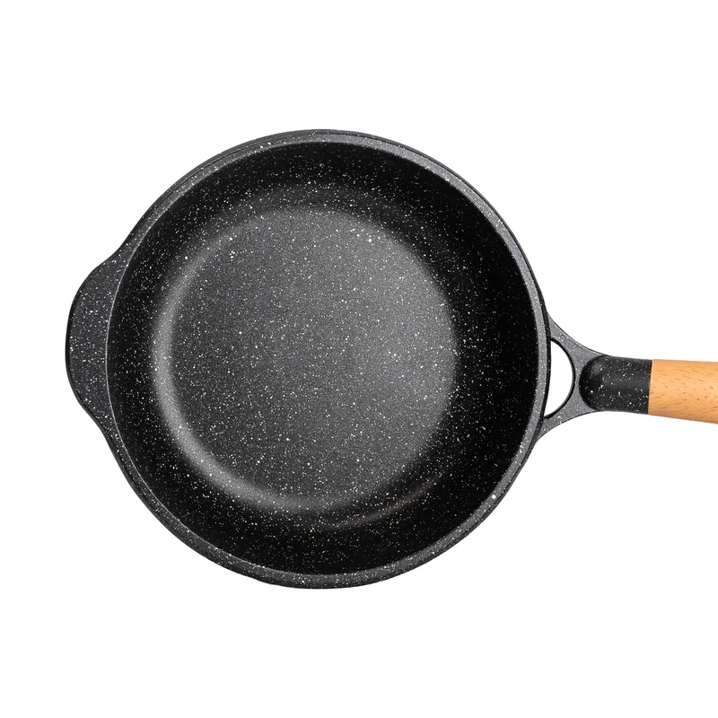 Алюмінієвий сотейник 2,7 л з мармуровим антипригарним покриттям Ø 24 см чорний HP-4-436B