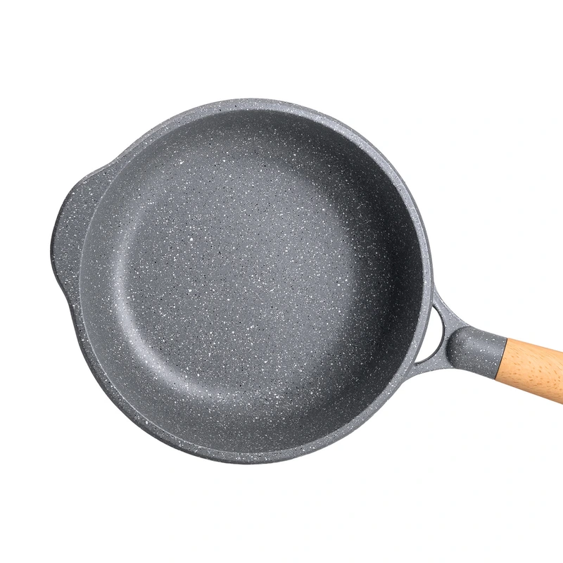 Алюмінієвий сотейник 2,7 л з мармуровим антипригарним покриттям Ø 24 см сотейник з товстим дном MGC сірий HP-4-436G