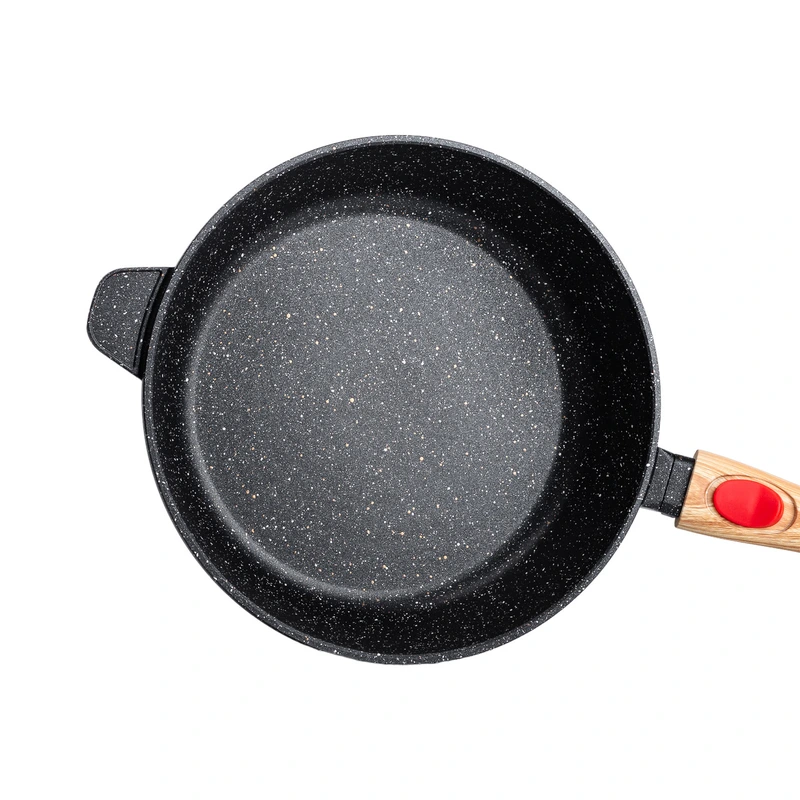 Алюмінієва глибока сковорода (2,8 л) зі скляною кришкою Ø 26 см Чорний MGC HP-4-464B