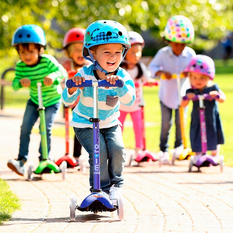 Самокат MICRO серії "Mini Deluxe" - СИНІЙ (до 50 kg, триколісний)