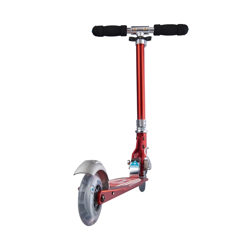 Самокат MICRO серії "Sprite" – ЧЕРВОНИЙ ЗІ СМУЖКАМИ (до 100 kg, двоколісний)