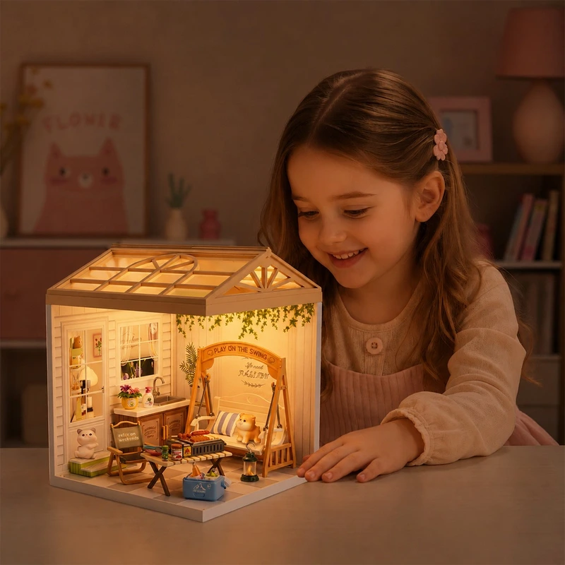 Конструктор-румбокс MINI HOUSE серії "Інтер'єр" – ПАТІО (світло)