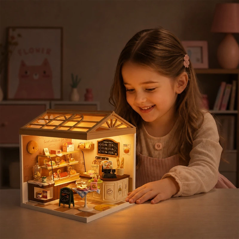 Конструктор-румбокс MINI HOUSE серії "Інтер'єр" – ПЕКАРНЯ (світло)
