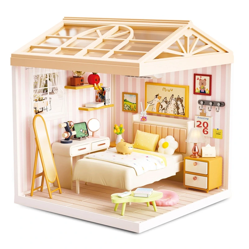 Конструктор-румбокс MINI HOUSE серії "Інтер'єр" – СПАЛЬНЯ (світло)