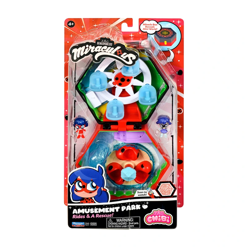 Ігровий набір "ЛЕДІ БАГ І СУПЕР-КІТ" серії "Chibi"- ПАРК РОЗВАГ (2 фігурки, аксес.)