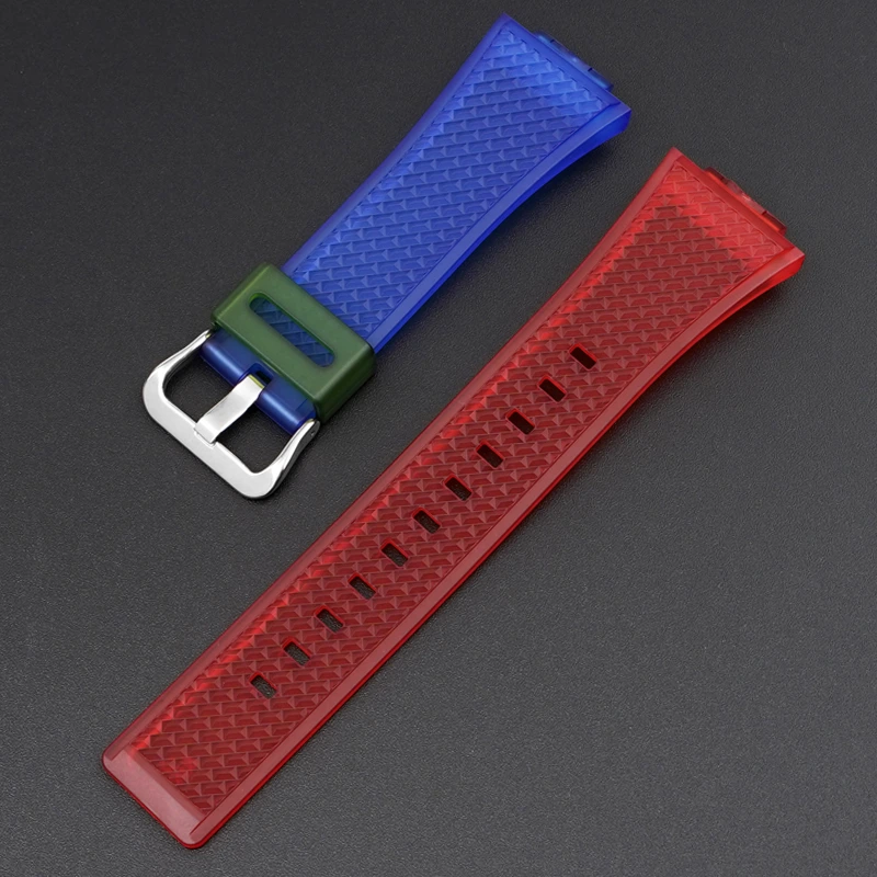 Ремінець для Casio G-Shock GA-100/110 Transl-Red-Blue SI