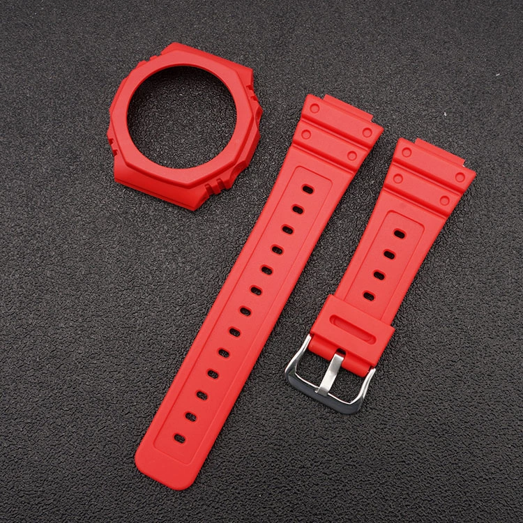 Ремінець + безель (рант) для Casio G-Shock GA-2100 Red SI