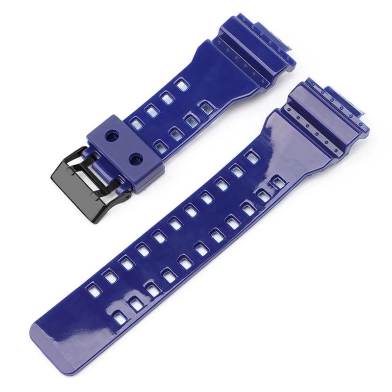 Ремінець для Casio G-Shock GA-100/110/120 Dark Blue-Glossy BK