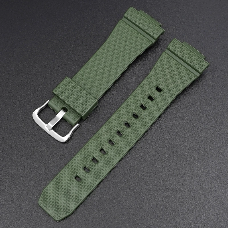 Ремінець для Casio G-Shock GM-2100 GA2100/2110 Army Green Silver