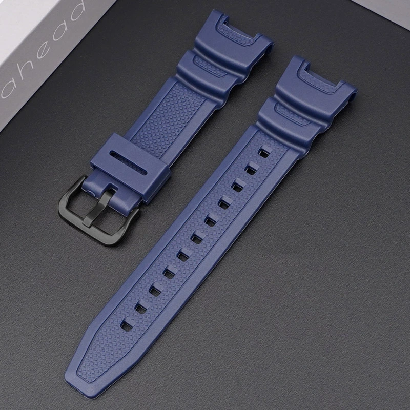 Ремінець для Casio SGW-100 Dark Blue BK темно-синій полімерний (1051-1058)