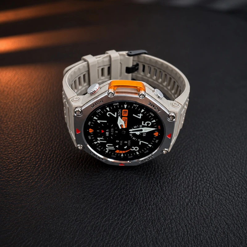 Розумний годинник Modfit Navigator Al Gray-Silver з GPS, компасом та вологозахистом 5 ATM