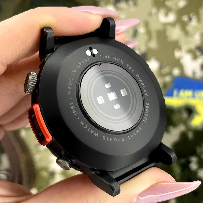 Розумний годинник Modfit Rugged Black — чоловічий смарт-годинник з TFT-дисплеєм та захистом IP67 — фото 10