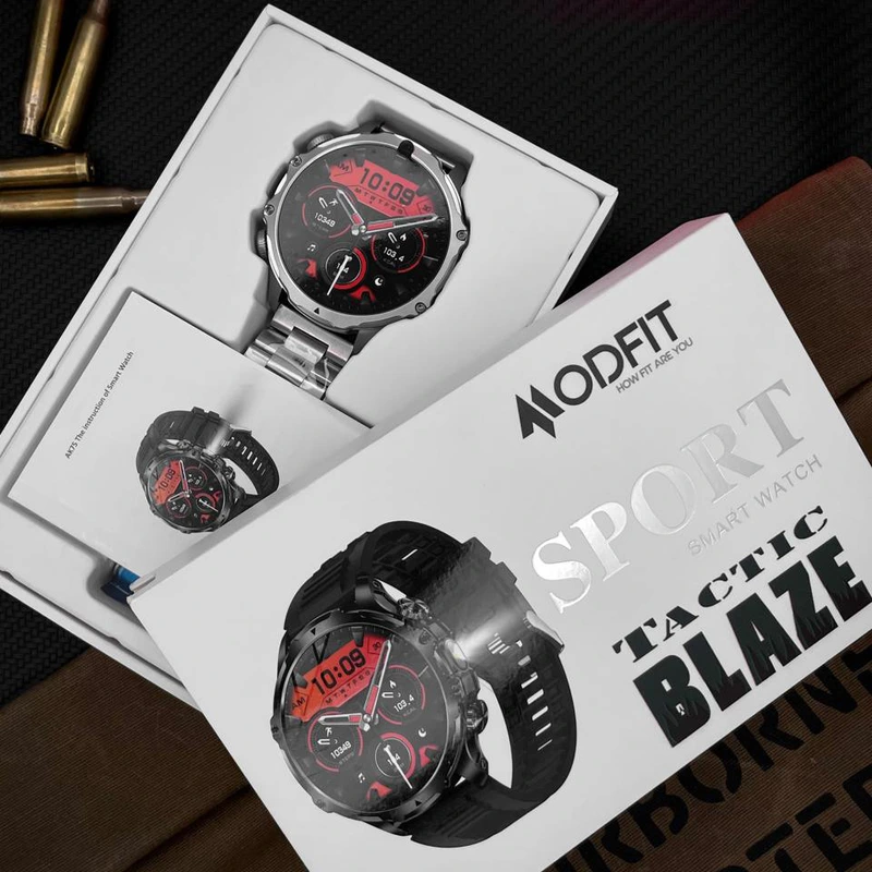 Розумний годинник Modfit Tactic Blaze Silver Steel + ремінець в подарунок