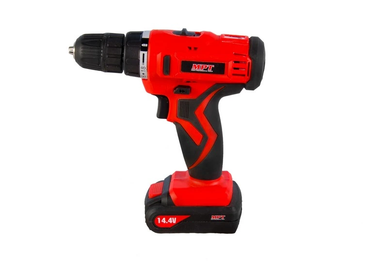 Дриль-шурупокрут MPT акумуляторний 14.4V Li-ion 1.3 А·год 2 швидкості 0-400/1450 об/хв 10 мм 2 АКБ кейс MCDT1423.A2