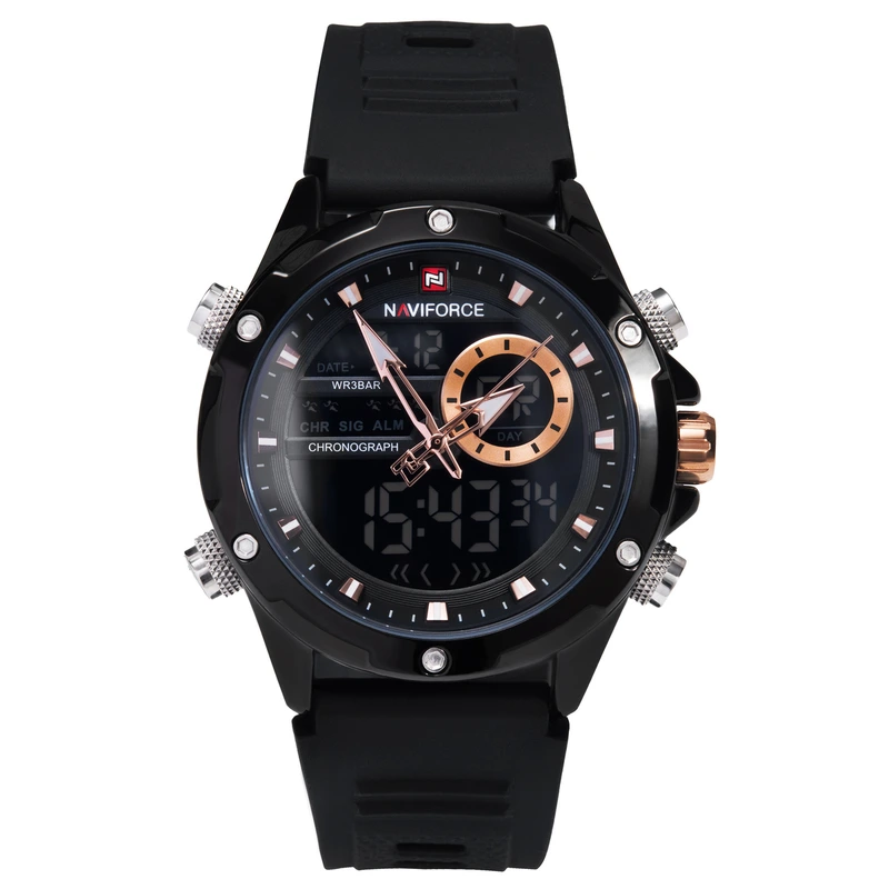 Чоловічий спортивний тактичний годинник Naviforce Pride Darkside, 2 ремінці