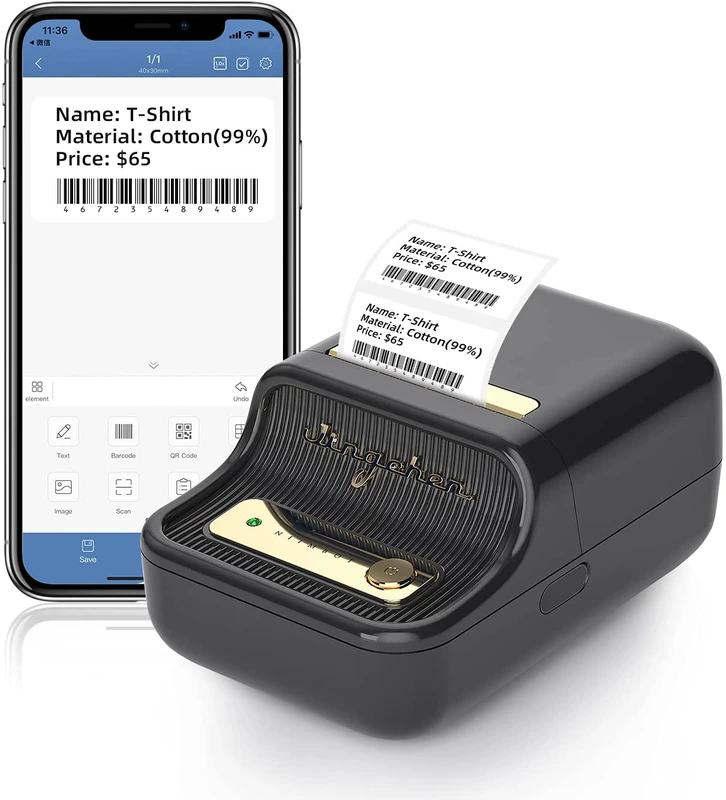 Термопринтер для друку наклейок NIIMBOT B21S  Black — фото 4