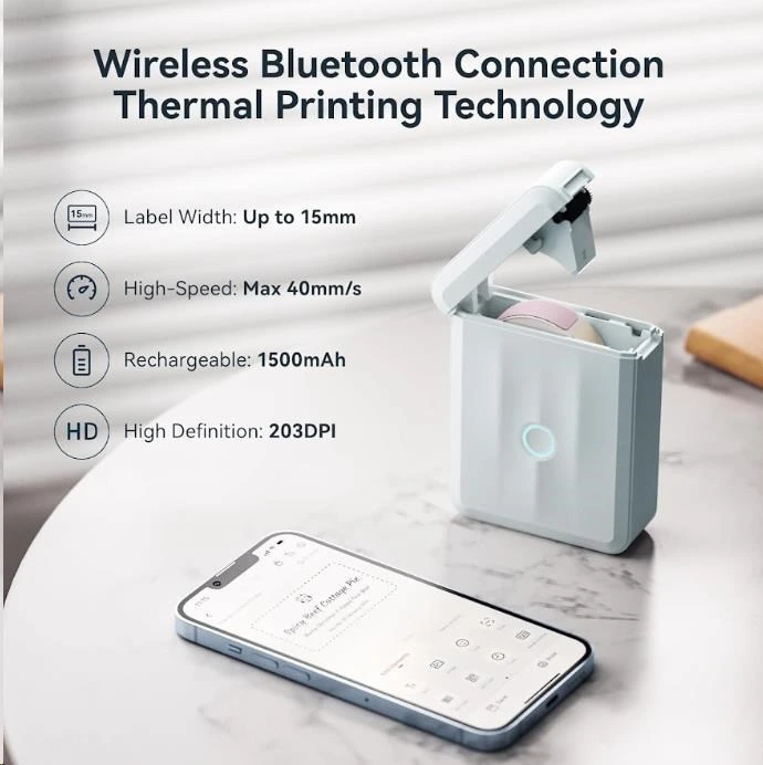 Термопринтер для друку наклейок NIIMBOT D110_M Blue — фото 4