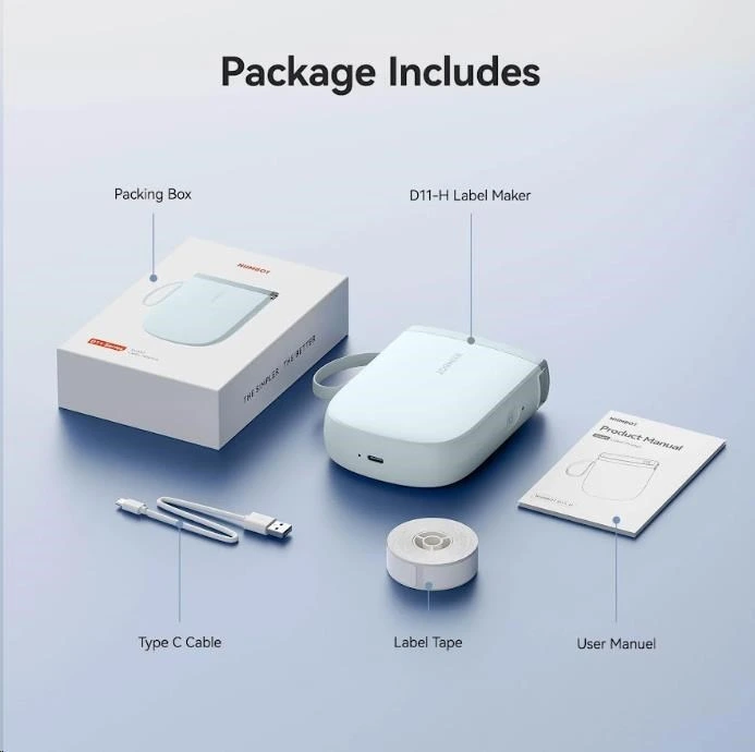 Термопринтер для друку наклейок NIIMBOT D11_H Blue