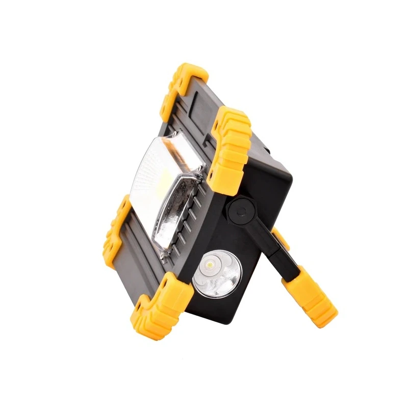 Прожектор світлодіодний L802-20W-2COB+1W + PowerBank- чорний-жовтий