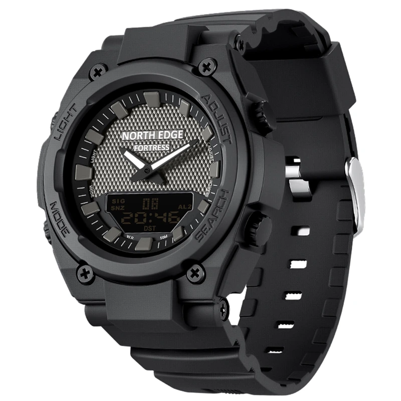 Чоловічий спортивний водостійкий тактичний годинник North Edge Fortess