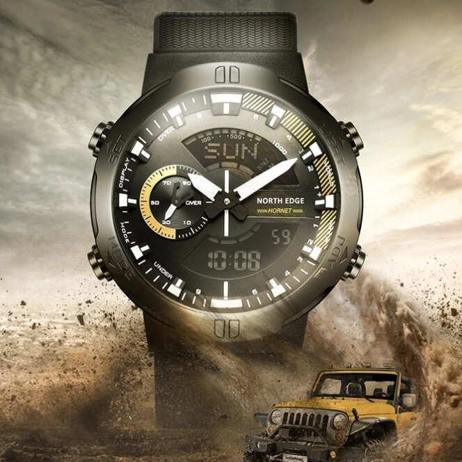 Чоловічий спортивний водостійкий тактичний годинник North Edge Hornet