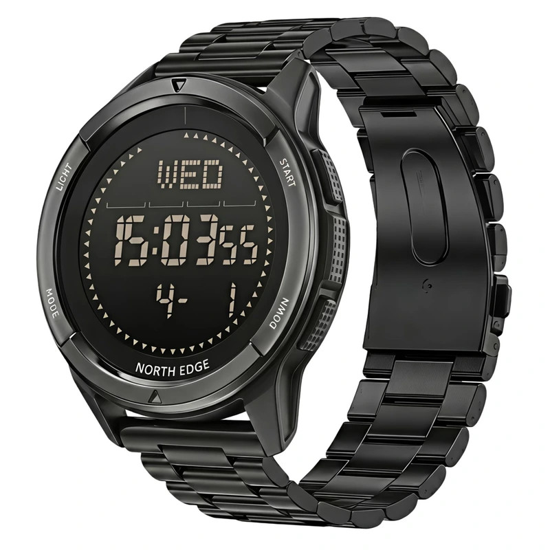 North Edge Alps Stainless Black з компасом, 2 ремінці