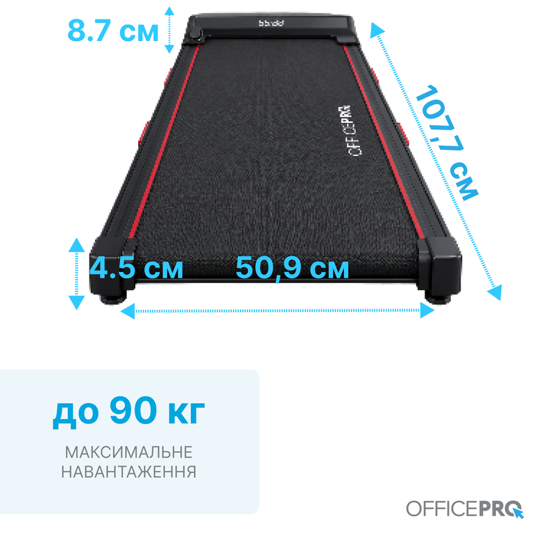 Доріжка для ходьби OfficePro (TD058) 1.5 HP 1-6 км/год 90 кг — фото 12