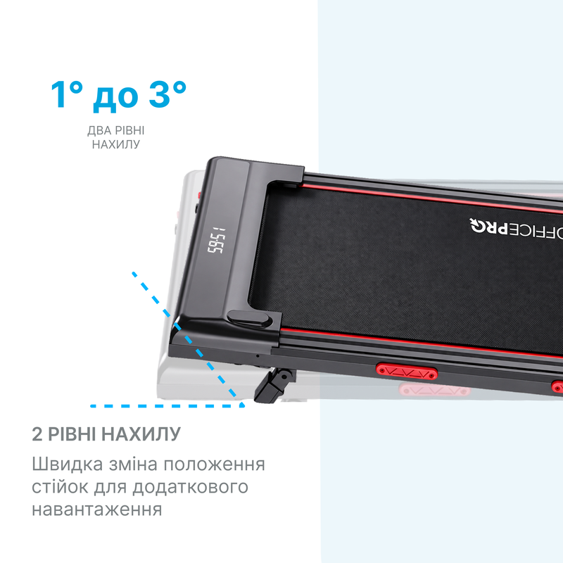 Доріжка для ходьби OfficePro (TD058) 1.5 HP 1-6 км/год 90 кг — фото 7
