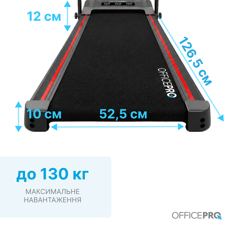 Доріжка для ходьби OfficePro (TD089) 2 HP 1-10 км/год 130 кг — фото 10