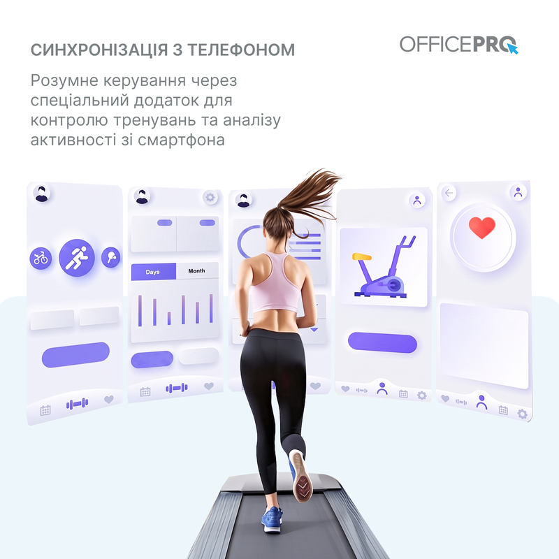 Доріжка для ходьби OfficePro (TD091) 2 HP 1-6 км/год 100 кг — фото 9