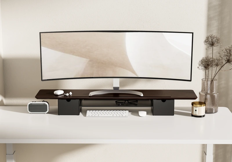 Настільна підставка для монітора OfficePro MR177DW Dark Wood/Black