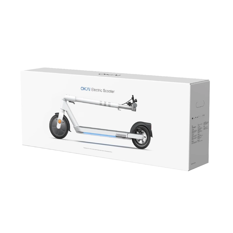 Електросамокат OKAI ES20-NEON White 9", 300(600)W, 9.8Ah, 40km, 25km\h, 20%, NFC, App, 16kg (ES20-W)