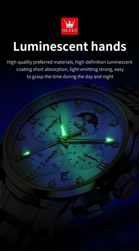 Годинник наручний Olevs 3655 White Accents