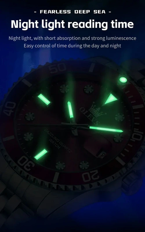 Годинник наручний Olevs 9809 Green Accents