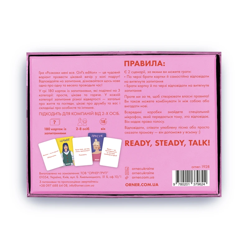 Розкажи мені все. Girl’s edition