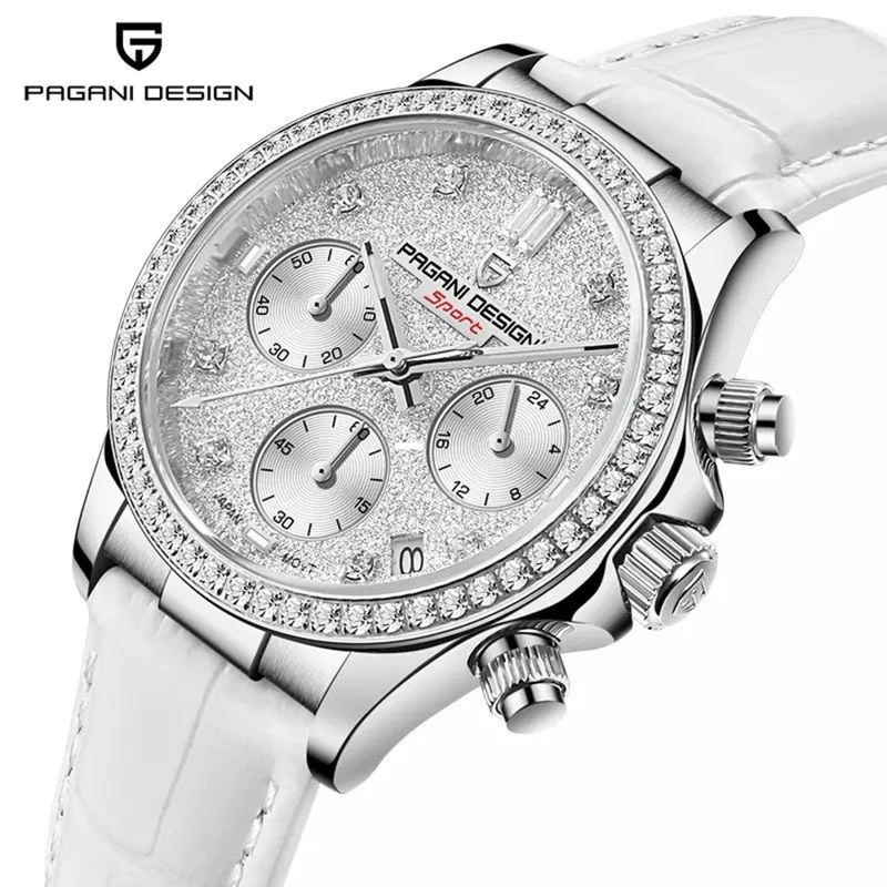 Жіночий годинник Pagani Design PD-1730 Silver-White з хронографом та сапфіровим склом — фото 4
