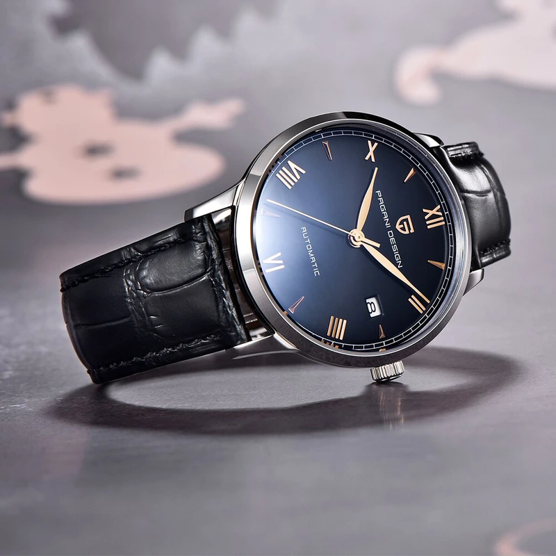Чоловічий годинник Pagani Design PD-1759 Silver-Black з сапфіровим склом та механізмом SEIKO NH35