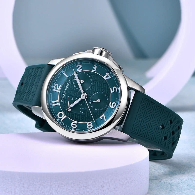 Чоловічий годинник Pagani Design PD-1780 Blue-Silver-Blue з сапфіровим склом та японським механізмом VH88 — фото 2