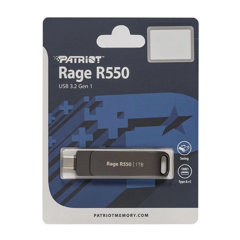Флеш-накопичувач Patriot USB 3.2 Gen 1 Rage R550 1TB Type-A+C
