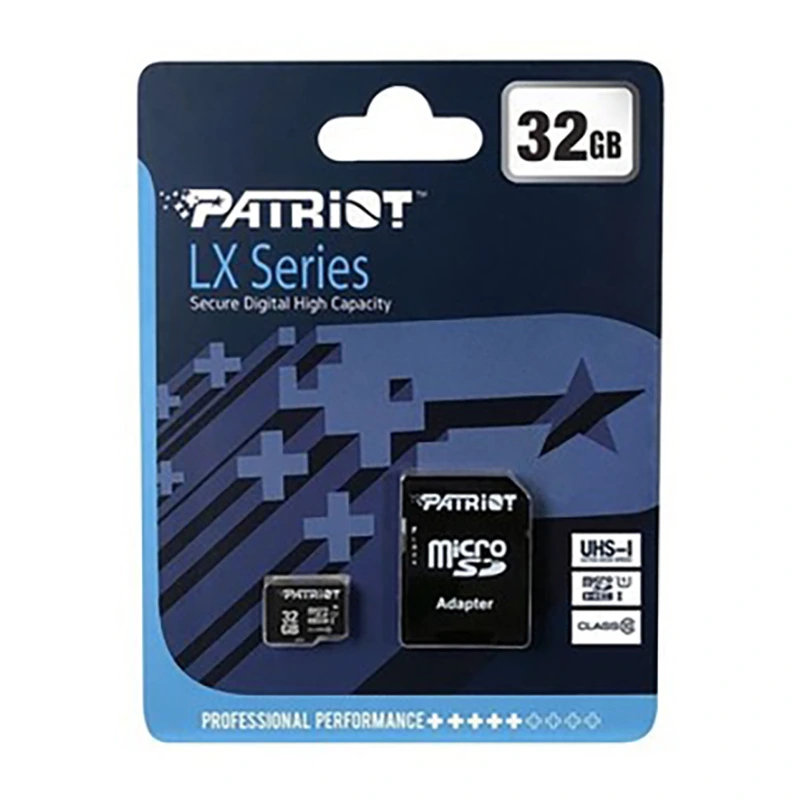Карта пам'яті microSDHC (UHS-1) Patriot LX Series 32Gb class 10 (adapter SD)