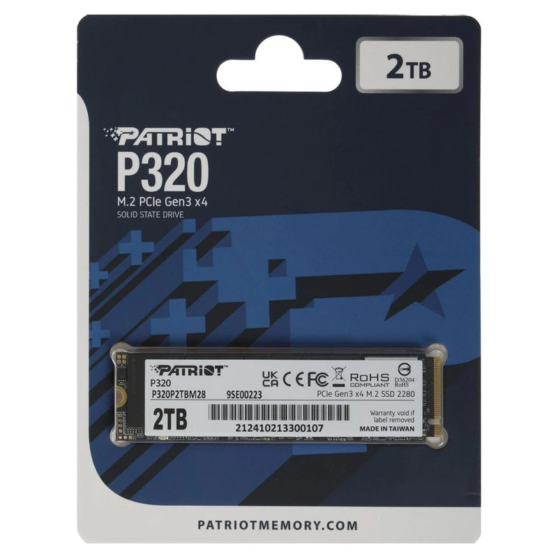 Накопичувач SSD M.2 Patriot P320 2TB NVMe 2280 Gen3.0 x4 3D TLC