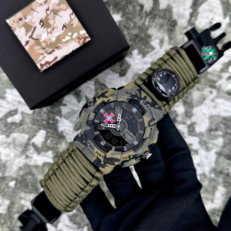 Patriot 005CMGRSU ЗСУ Зелений камуфляж Паракордовий ремінець Army Green + Коробка.