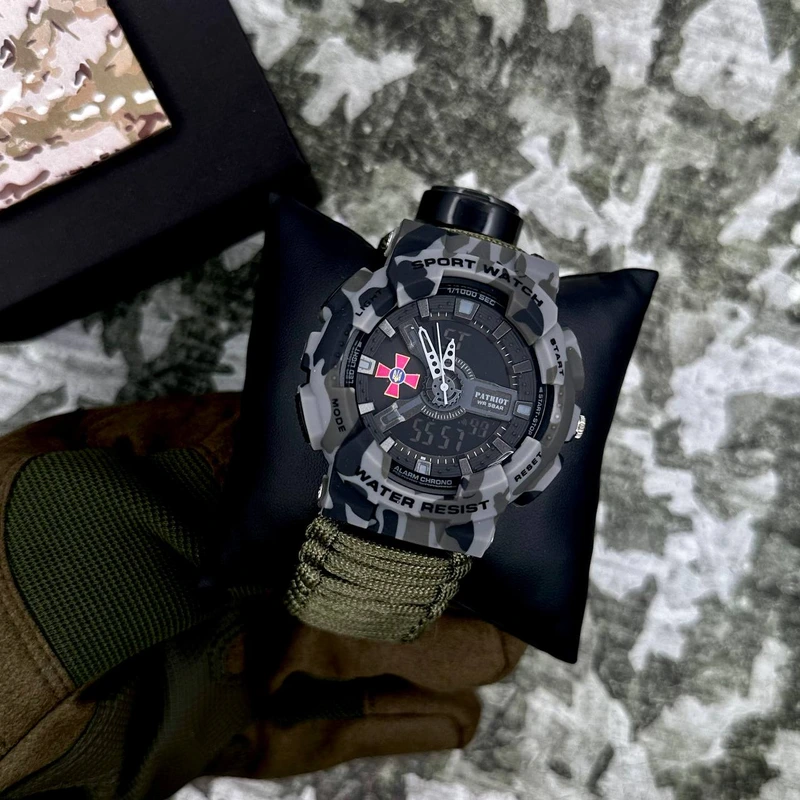 Patriot 005CMGYSU ЗСУ Сірий камуфляж Паракордовий ремінець Army Green + Коробка
