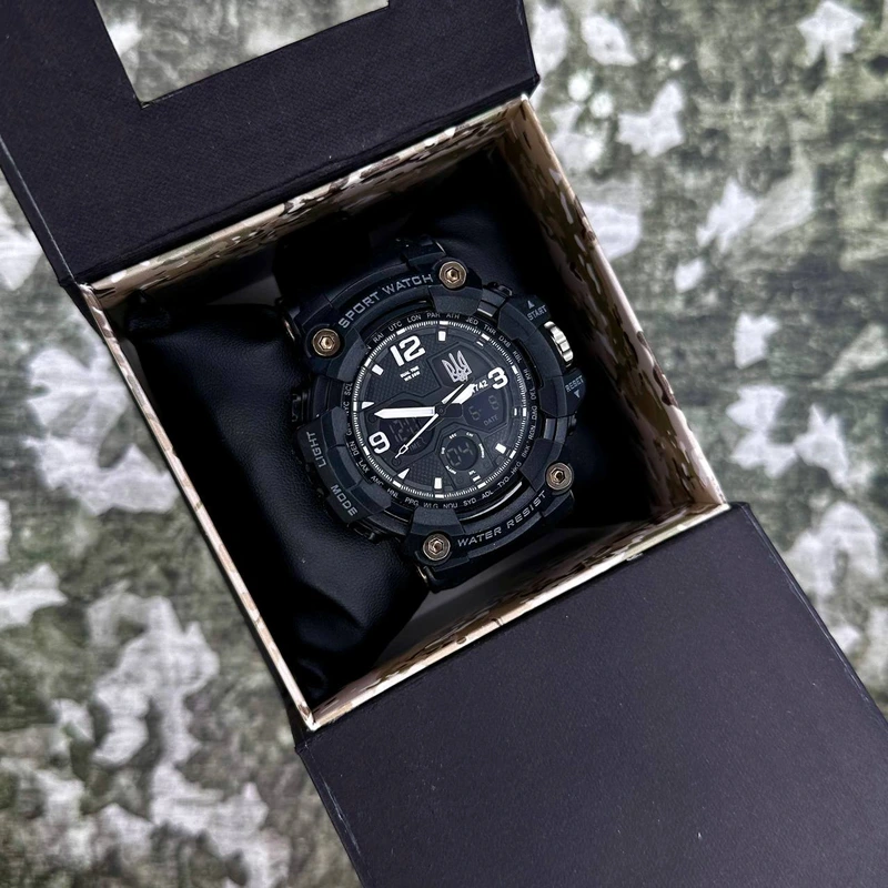 Patriot 006BKUASI Тризуб срібло Чорні + Коробка.