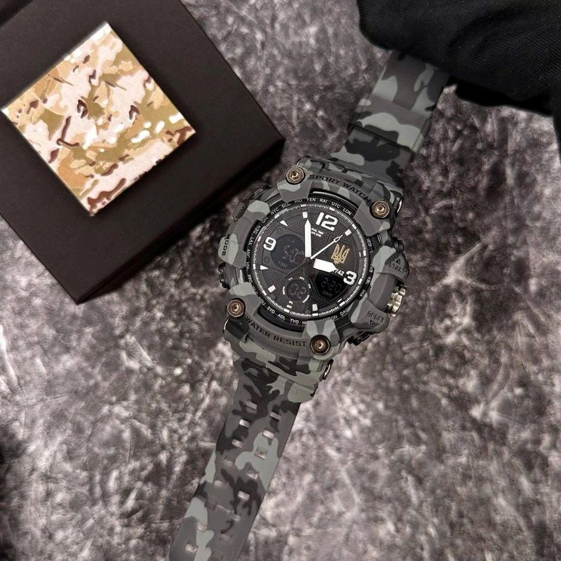 Patriot 006CMGYUAGD Тризуб золото Сірий камуфляж. + Коробка