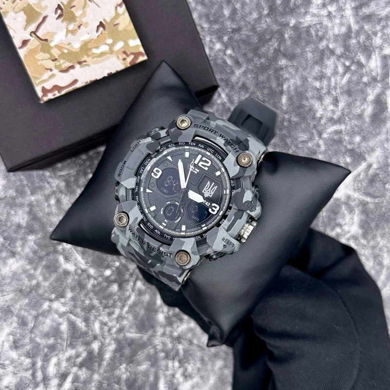 Patriot 006CMGYUASI Тризуб срібло Сірий камуфляж + Коробка.