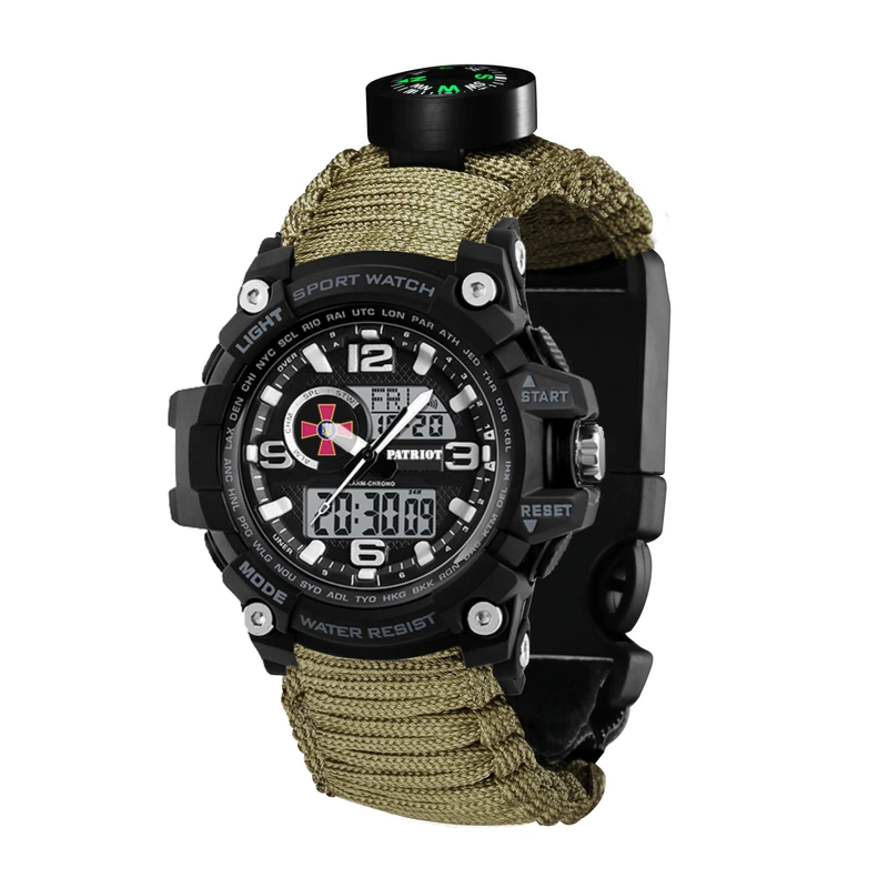 Patriot 012BKSU ЗСУ Чорні Паракордовий ремінець Army Green + Коробка