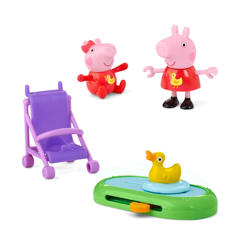 Ігровий набір PEPPA FIGURINES серії "Моменти з Пеппою" – СЕСТРИЧКИ НА ПРОГУЛЯНЦІ