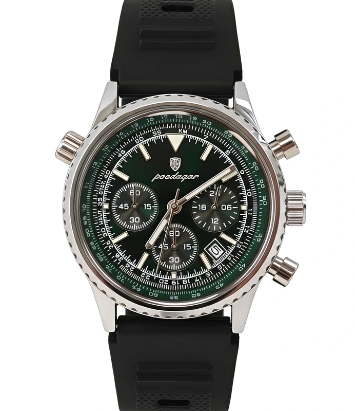Чоловічий годинник Poedagar Avalon Rubber Black, 2 ремінці