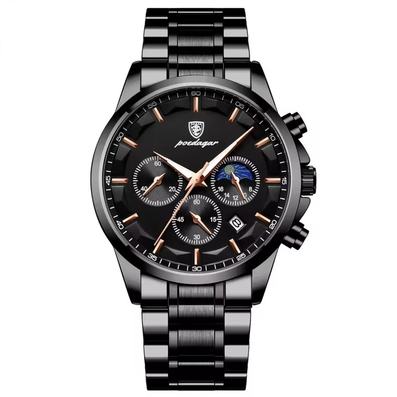 Чоловічий годинник Poedagar West Black